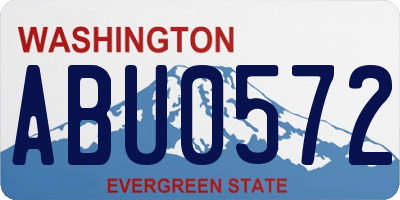 WA license plate ABU0572