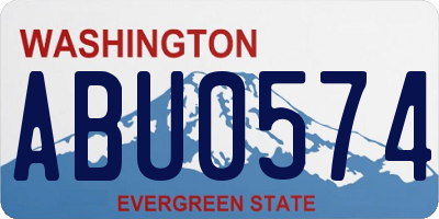 WA license plate ABU0574