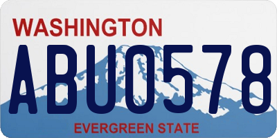 WA license plate ABU0578