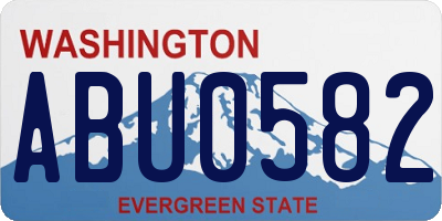 WA license plate ABU0582