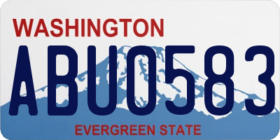 WA license plate ABU0583