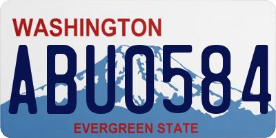 WA license plate ABU0584