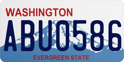 WA license plate ABU0586
