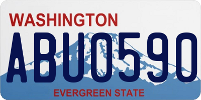 WA license plate ABU0590