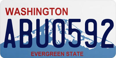 WA license plate ABU0592