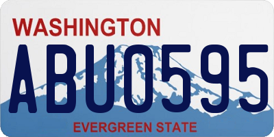 WA license plate ABU0595