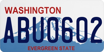 WA license plate ABU0602