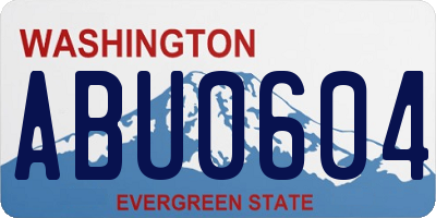 WA license plate ABU0604