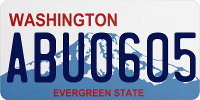 WA license plate ABU0605