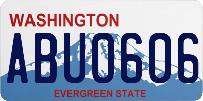 WA license plate ABU0606