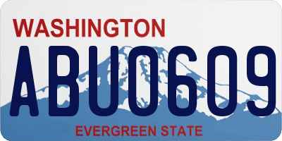 WA license plate ABU0609