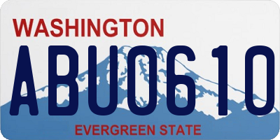 WA license plate ABU0610
