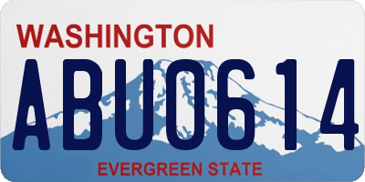 WA license plate ABU0614
