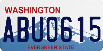 WA license plate ABU0615