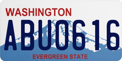 WA license plate ABU0616