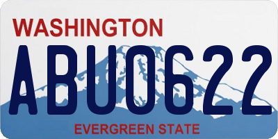 WA license plate ABU0622