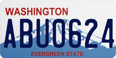 WA license plate ABU0624