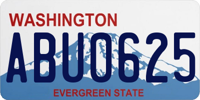 WA license plate ABU0625