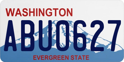 WA license plate ABU0627