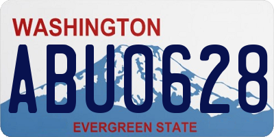 WA license plate ABU0628