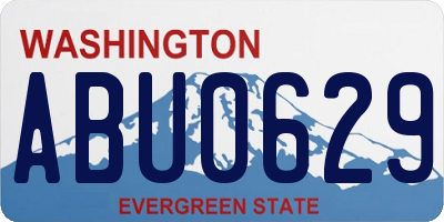 WA license plate ABU0629