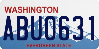 WA license plate ABU0631