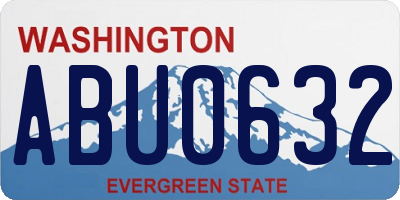 WA license plate ABU0632