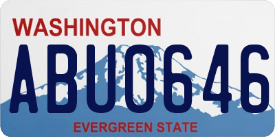 WA license plate ABU0646