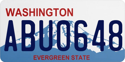 WA license plate ABU0648