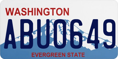 WA license plate ABU0649