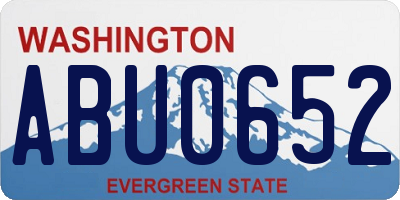 WA license plate ABU0652