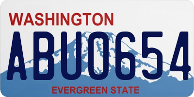 WA license plate ABU0654