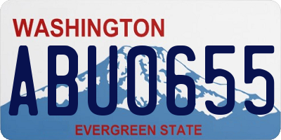 WA license plate ABU0655