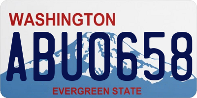 WA license plate ABU0658