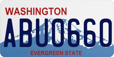 WA license plate ABU0660