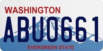 WA license plate ABU0661