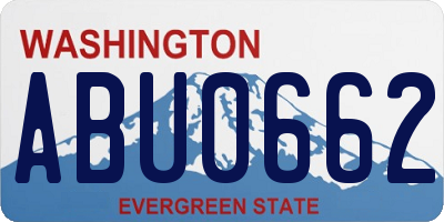 WA license plate ABU0662