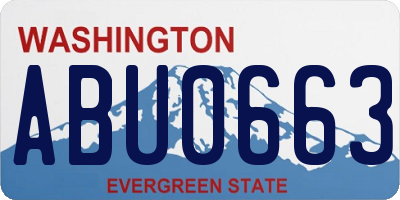 WA license plate ABU0663
