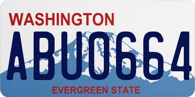 WA license plate ABU0664