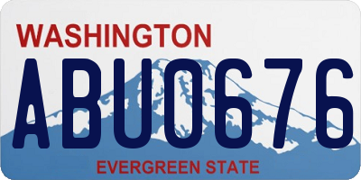WA license plate ABU0676