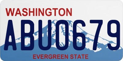 WA license plate ABU0679