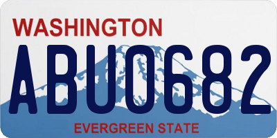 WA license plate ABU0682