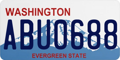 WA license plate ABU0688