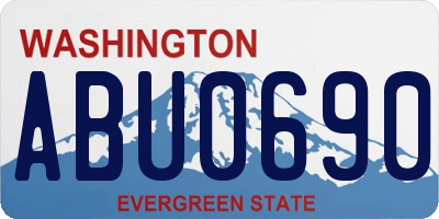 WA license plate ABU0690