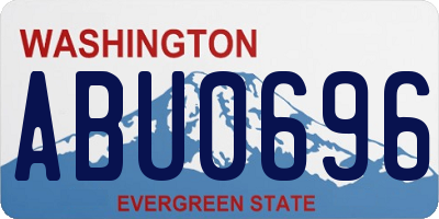 WA license plate ABU0696