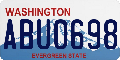 WA license plate ABU0698