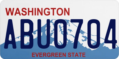 WA license plate ABU0704