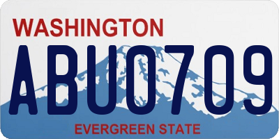 WA license plate ABU0709