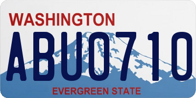 WA license plate ABU0710