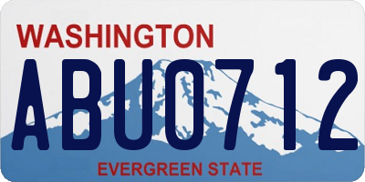 WA license plate ABU0712